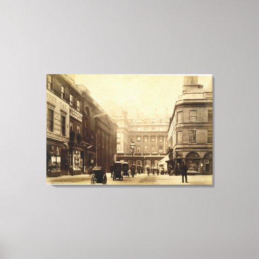 Abbey Square and Pump Rooms, Bath, c.1880 (b/w pho キャンバスプリント (正面)