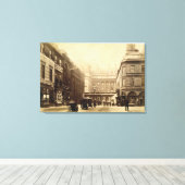 Abbey Square and Pump Rooms, Bath, c.1880 (b/w pho キャンバスプリント (インサイチュ (ウッドフロア))