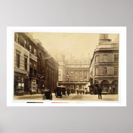 Abbey Square and Pump Rooms, Bath, c.1880 (b/w pho ポスター (正面)