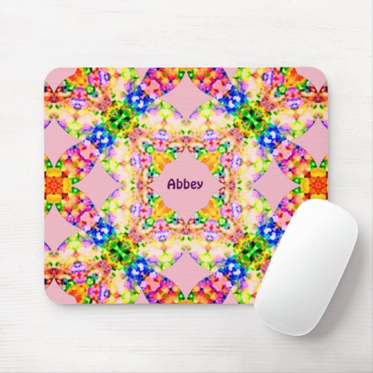 ABBEY ~ Sweet Pastel Pattern ~ Personalised  マウスパッド (マウス)