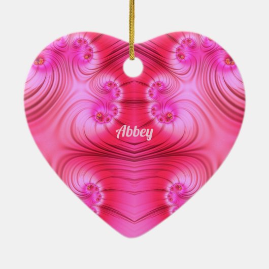 ABBEY ~VALENTINE HEART ~ Pink Fractal ~ セラミックオーナメント (裏面)
