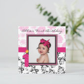 Abbieの最初誕生日 招待状 (スタンド正面)