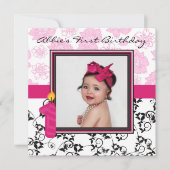 Abbieの最初誕生日 招待状 (正面)