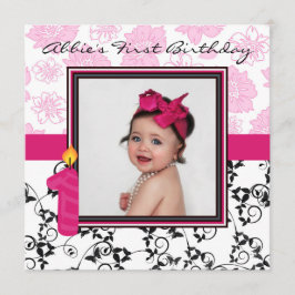 Abbieの最初誕生日 招待状