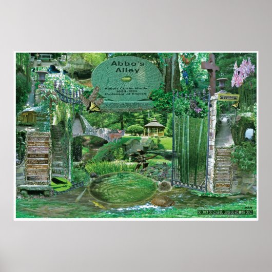 Abbos Alley Collage Sewanee, TN OlioStudios.com ポスター (正面)