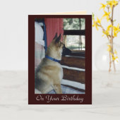 Abbyはバースデー・カードを待っています カード (黄色い花)