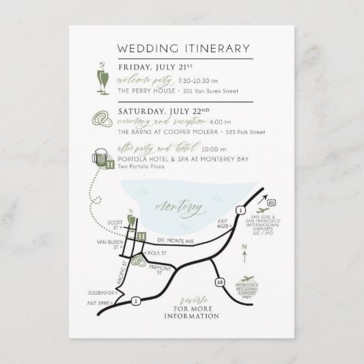 ABBYカスタムの招待状エンクロージャカード エンクロージャーカード (正面)