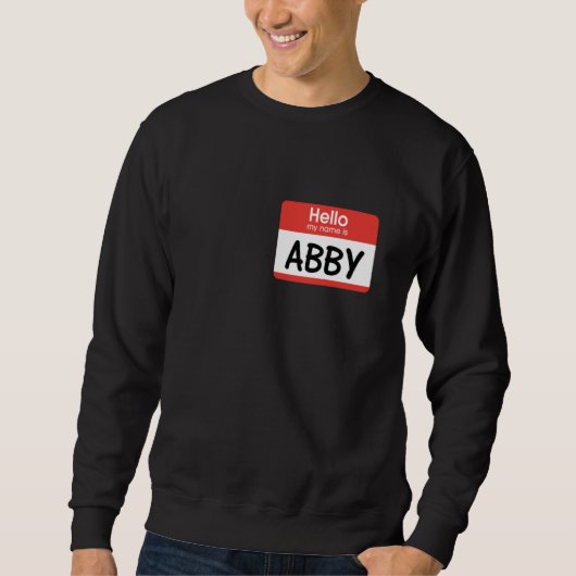 Abby名タグ スウェットシャツ (正面)