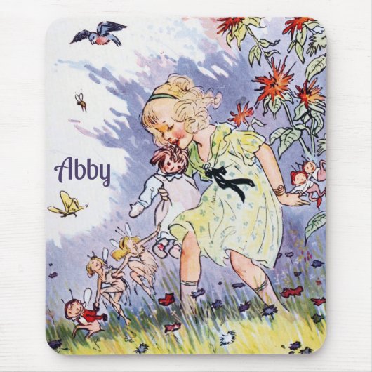 ABBY ~ヴィンテージアート~ジョニー・グルエル~妖精 マウスパッド (正面)