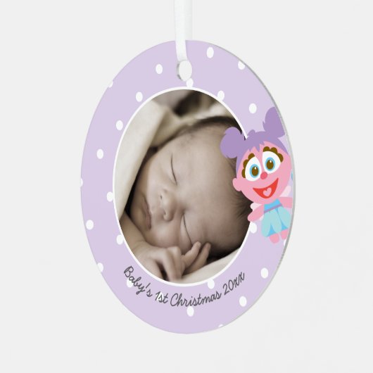Abby Cadabbyベビーの初めてのクリスマス:名前の追加 メタルオーナメント (正面左)