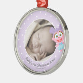 Abby Cadabbyベビーの初めてのクリスマス:名前の追加 メタルオーナメント (左)