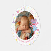 Abby Cadabby Baby's 1st Christmas Photo Metal Orna メタルオーナメント (正面左)