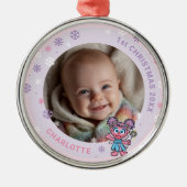 Abby Cadabby Baby's 1st Christmas Photo Metal Orna メタルオーナメント (正面)