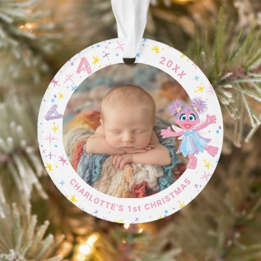 Abby Cadabby Baby's 1st Christmas Photo Ornament オーナメント (ツリー)