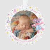 Abby Cadabby Baby's 1st Christmas Photo Ornament オーナメント (正面)