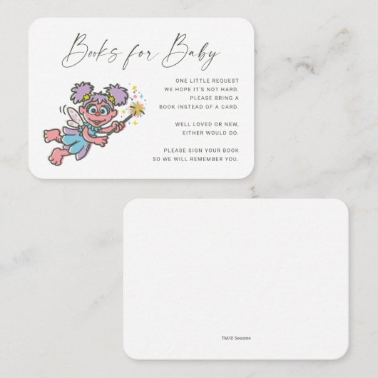 Abby Cadabby Book Request Insert プレイスカード (正面/裏面)