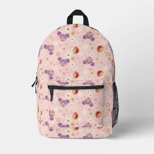 Abby Cadabby & Elmo | Woodland Pattern プリントバックパック (正面)