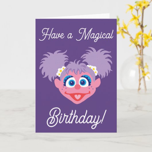 Abby Cadabby Face カード (黄色い花)