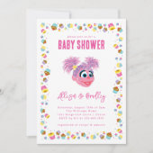 Abby Cadabby Pink Baby Shower Confetti 招待状 (正面)