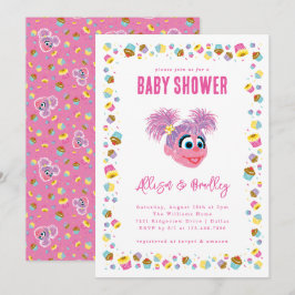 Abby Cadabby Pink Baby Shower Confetti 招待状