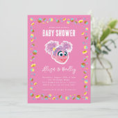 Abby Cadabby Pink Baby Shower Confetti 招待状 (スタンド正面)