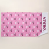 Abby Doodley Cloud Pattern ビーチタオル (正面)