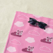 Abby Doodley Cloud Pattern ビーチタオル (インサイチュ)