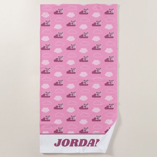 Abby Doodley Cloud Pattern ビーチタオル (正面)