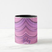 ABBY ~ GLOSSY 3D Zany Pink Mauve Fractal ~ Mug  マグカップ (中央)