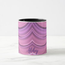 ABBY ~ GLOSSY 3D Zany Pink Mauve Fractal ~ Mug 