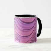 ABBY ~ GLOSSY 3D Zany Pink Mauve Fractal ~ Mug  マグカップ (正面右)