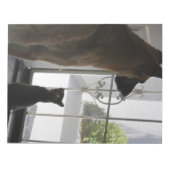 Abby with Zorro At Front Door Notepad ノートパッド (正面)