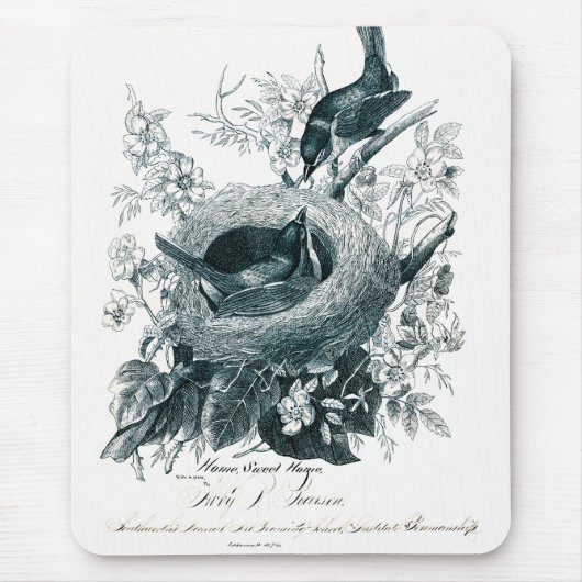 Abby's Birds Sketch叔母さんの マウスパッド (正面)