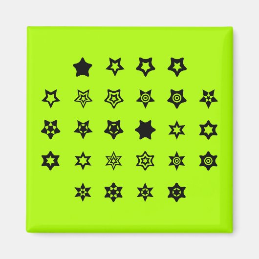 ABCから星へのシンボル暗号コード鍵（点灯） マグネット (正面)