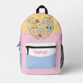 ABCと123お洒落の子供 プリントバックパック (正面)