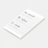 ABCの執筆練習のアルファベットのワークシートのメモ帳 ポストイット (アングル)