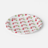 ABCの本の虫 ペーパープレート (アングル)