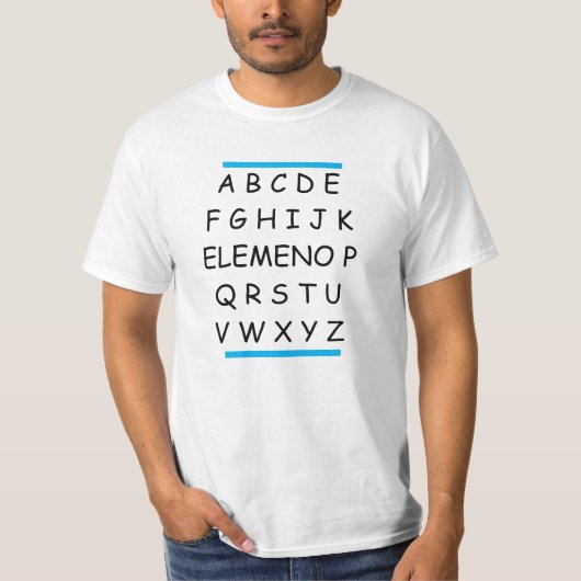 ABCの皮肉おもしろい文法 Tシャツ (正面)