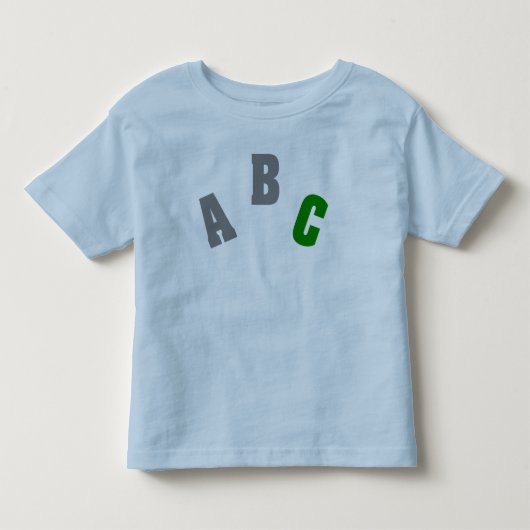 ABCの緑のワイシャツ トドラーTシャツ (正面)