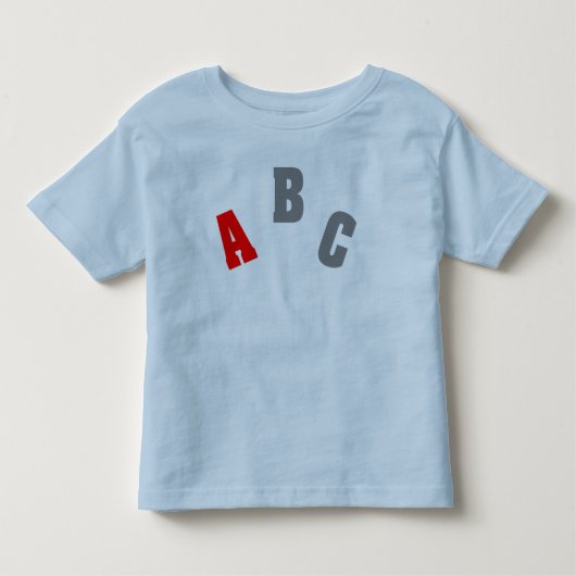 ABCの赤のワイシャツ トドラーTシャツ (正面)