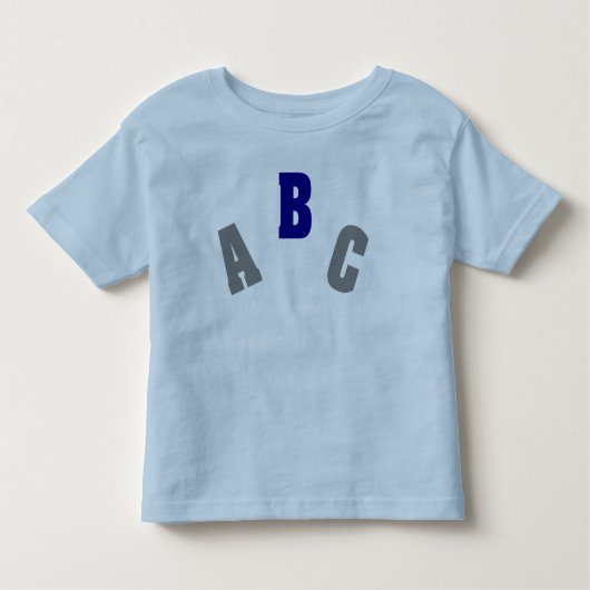 ABCの青のワイシャツ トドラーTシャツ (正面)