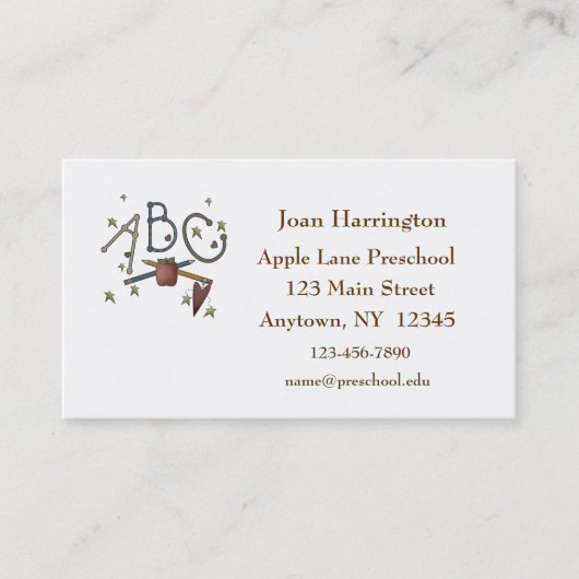 ABCは先生の名刺を主演します 名刺 (正面)