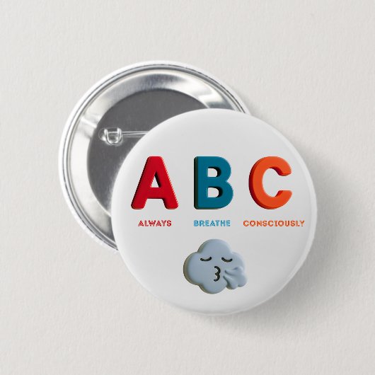 ABCは常に意識的に合唱歌を呼吸 缶バッジ (正面&裏面)