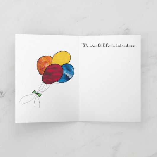 ABCは、私達の家族の新しいメンバーを歓迎します 案内状 (内部)