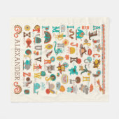 ABCアニマパーソナライズされたルフリースブランケット フリースブランケット (正面(横))