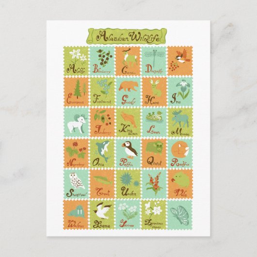 ABCアラスカ野生生物はがき ポストカード (正面)