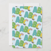 ABCアルファベカラフルットの3番目の誕生日パーティー 招待状 (裏面)