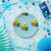 ABCアルファベットのブロック ペーパープレート (パーティー)