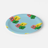 ABCアルファベットのブロック ペーパープレート (アングル)