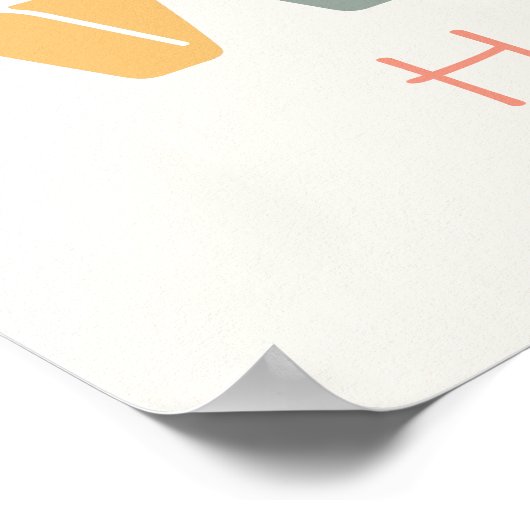 ABCアルファベットオーダーメイド子供アート ポスター (角)